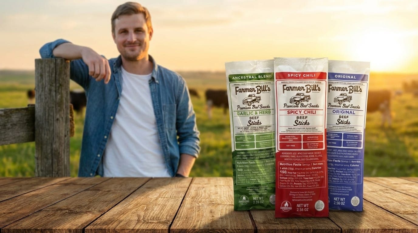 Earn Bitcoin rewards at Farmer Bill's Provisions: regenerative beef sticks and biltong from South Dakota