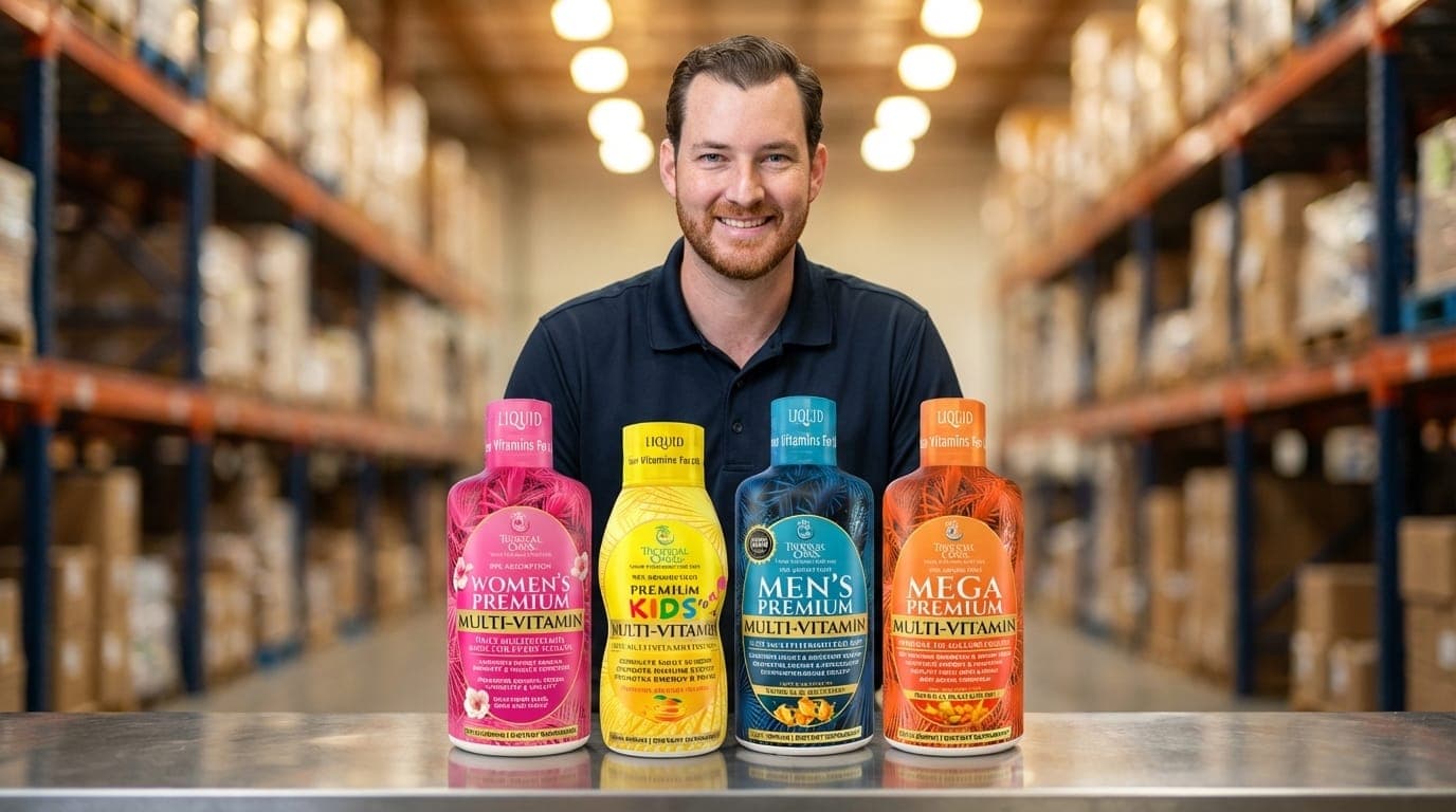 Earn Bitcoin rewards at Tropical Oasis: CEO John Ramsey with the liquid vitamin product line